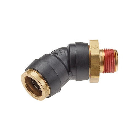 Legris Swivel Elbow, Brass, Black VS379PTCR-8-8
