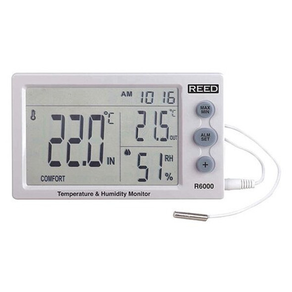 Reed Instruments Temperature And Humidity Meter,5.1" L R6000 Reed Instruments Temperature And Humidity Meter,5.1" L R6000