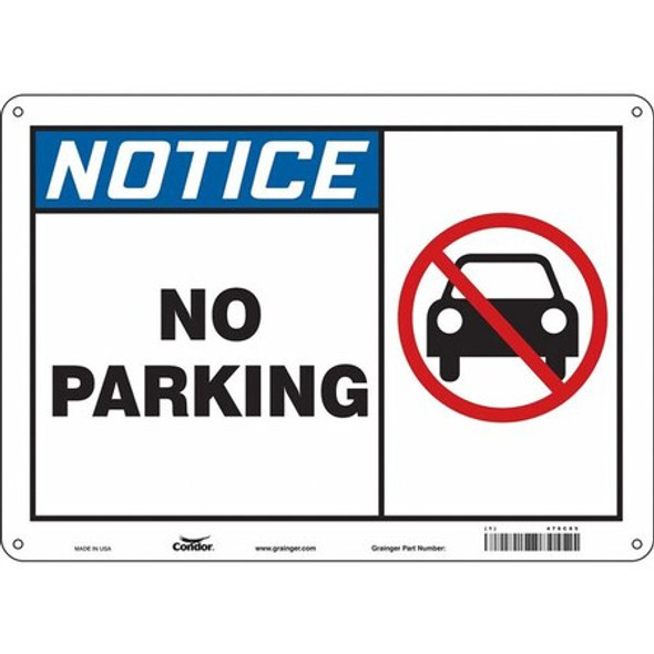 Condor No Parking Sign,10" x 14, 478C85 478C85