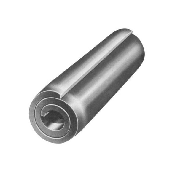 Coiled Spring Pin, 5/32 in Outside Dia, 1-1/4 in L, Stainless Steel, 25 PK