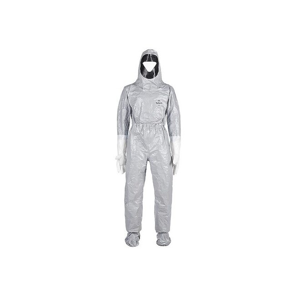 Dupont Hooded Coverall,Liquid Tight,4XL TF611TGY4X000111