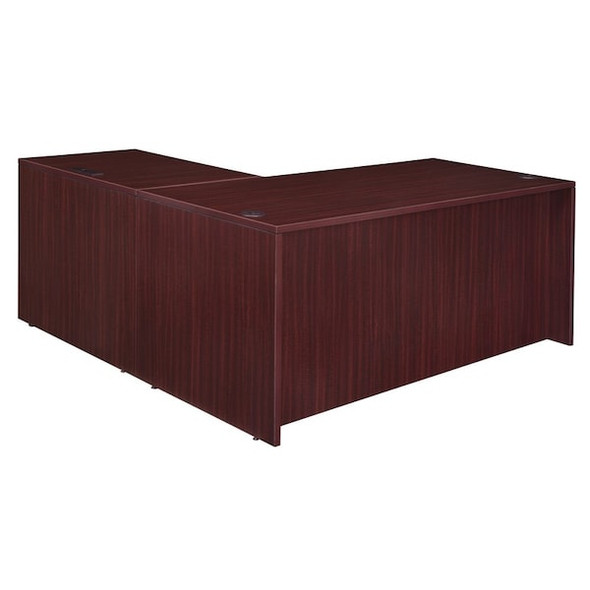 Regency Pedestal Desk Legacy 71" Single Pedestal L-Desk,47" Re, Mahogany LLDSP713547MH