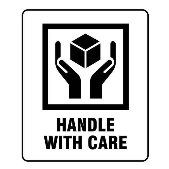 Manufacturer Varies 3" x 4" White Shipping Labels, Handle with Care, Pk100 3WRW9