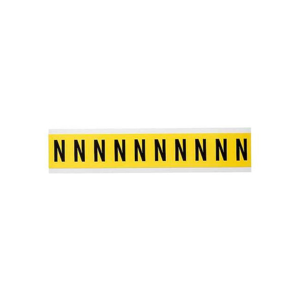 Brady LetterLabel,Vinyl,1-1/2inH,7/8inW 3430-N