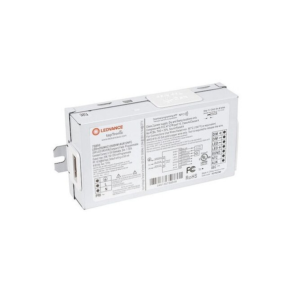 Ledvance LEDDriver,NFC,0-10V,5-1/8in-L,1PK LEDrv25UNVC1250DIM1AUX12NFC