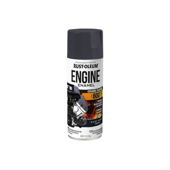 Automotive 600 Degrees F Engine Primer Spray, Cast Coat Iron, Gloss, 11 oz