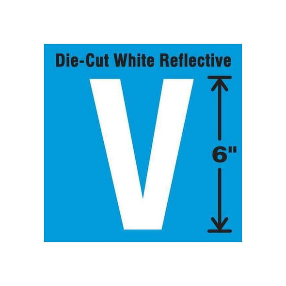 Stranco Letter Label, Vinyl, 6 in H, 2-3/4 in W DWR-6-V-EA
