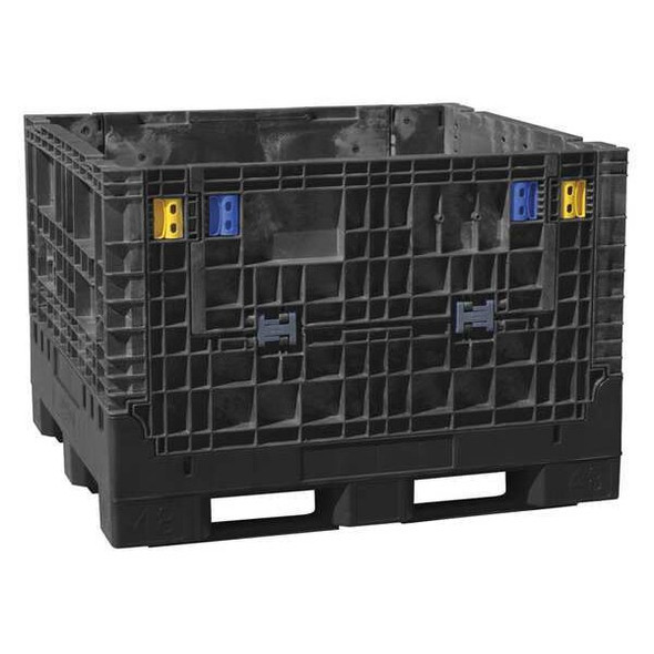 Buckhorn CollaspeBulkContainer,48inL,45inW,Black BN4845442010000 Buckhorn CollaspeBulkContainer,48inL,45inW,Black BN4845442010000