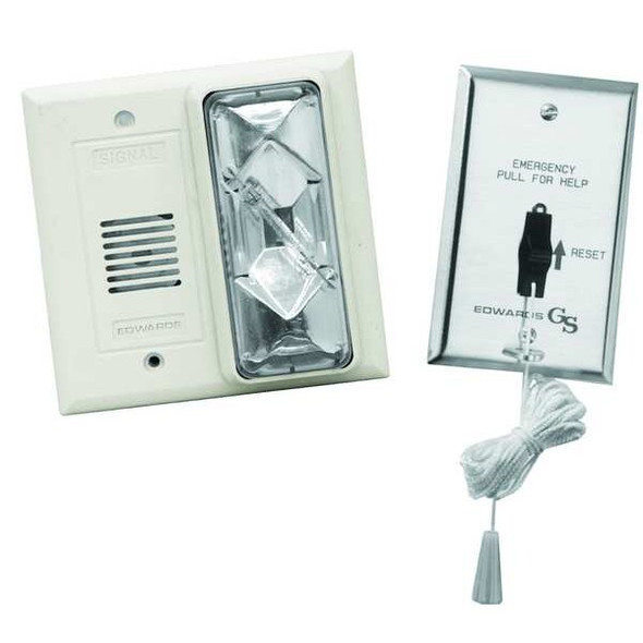 Edwards Signaling Horn and Strobe Kit, 120V AC, 82 dBA @ 10 ft, Clear 7008B-N5