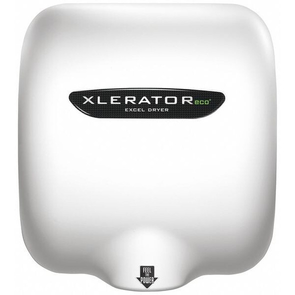 Automatic Hand Dryer, 12 sec Dry, 68 to 76, 208 to 277V AC, White, Epoxy Enamel