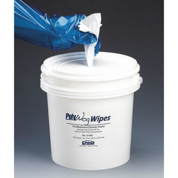 Polyco Multipurpose Cleaning Wipes, 8" x 12", 300 Wipes 31300