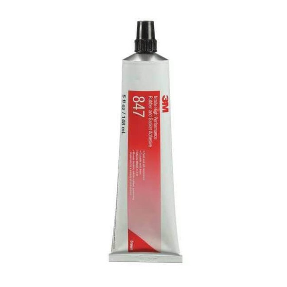 3m Rubber and Gasket Adhesive, 847, 5 fl oz, Tube, Brown 847