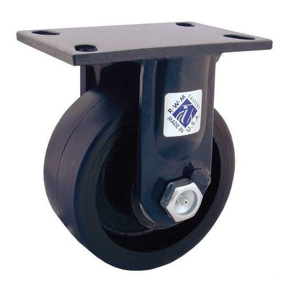 Rwm Rigid Plate Caster,Phenolic,8 in,2000 lb 75-DUR-0825-R