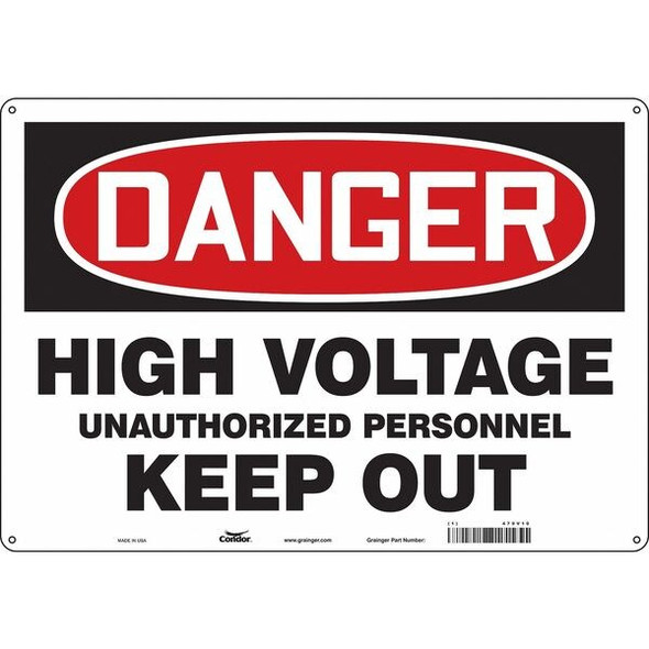 Condor Safety Sign,20" Wx14" H,0.032" Thickness, 479V10 479V10