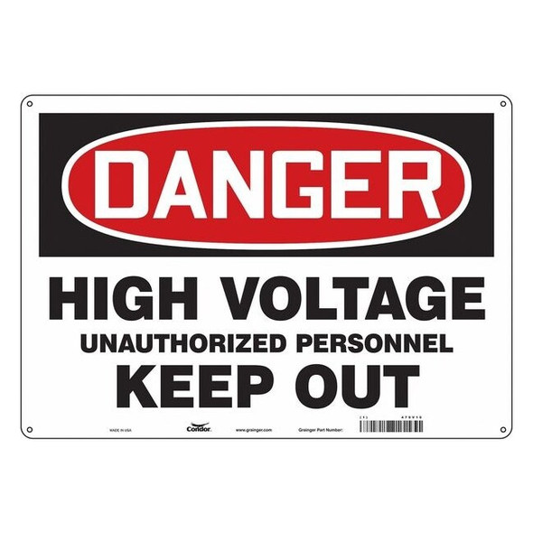 Condor Safety Sign,20" Wx14" H,0.032" Thickness, 479V10 479V10