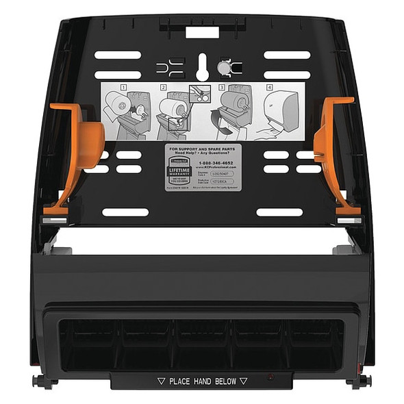 Electronic Slimroll Towel Dispenser, White, for Scott Orange Core Towels, 11.8" x 12.35" x 7.25"