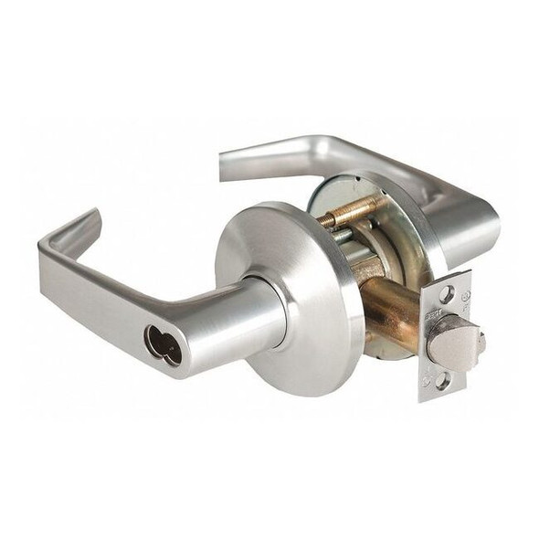Best Door Lever Lockset,2-3/4" Strike Dim 9K37R15CSTK626