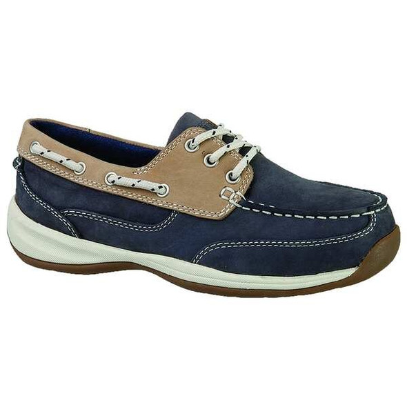 Rockport Works Boat Shoe,W,6,Navy,PR RK670 Rockport Works Boat Shoe,W,6,Navy,PR RK670