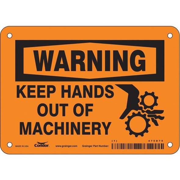 Condor Safety Sign,5 in x 7 in,Aluminum 475D75 Condor Safety Sign,5 in x 7 in,Aluminum 475D75