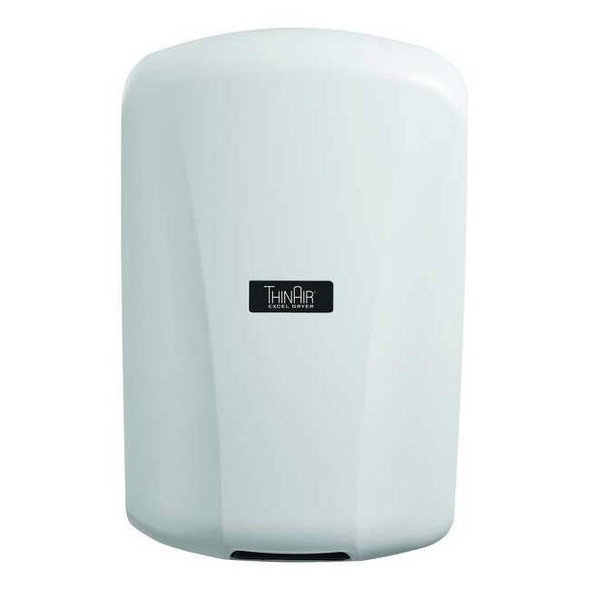 Automatic Hand Dryer, 14 sec Dry, 68 to 74, 208 to 277V AC, White, Smooth