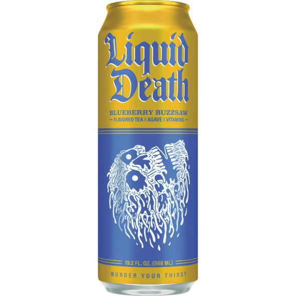 Liquid Death 19.2 Oz. Blueberry Buzzsaw Tea 1700068 Pack of 12