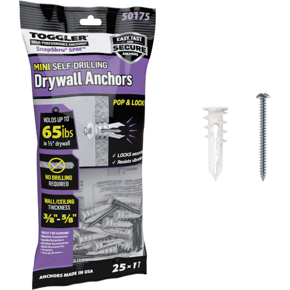SnapSkru 25ct 6x1.25" Drwl Anchor 50175