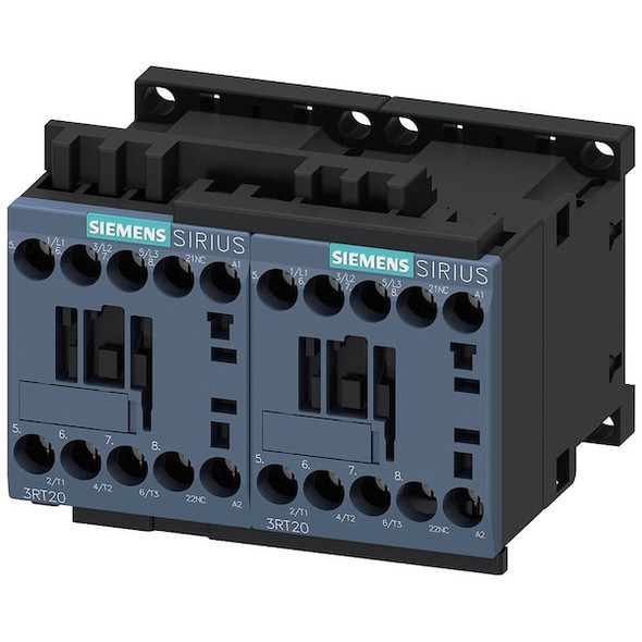 Siemens IEC Magnetic Contactor, 2NC, 110V-120V AC, 3 P, Reversing, Screw 3RA23168XB301AK6