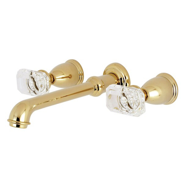 Kingston Brass Roman Tub Faucet, Polished Brass, Wall Mount KS7022KRL