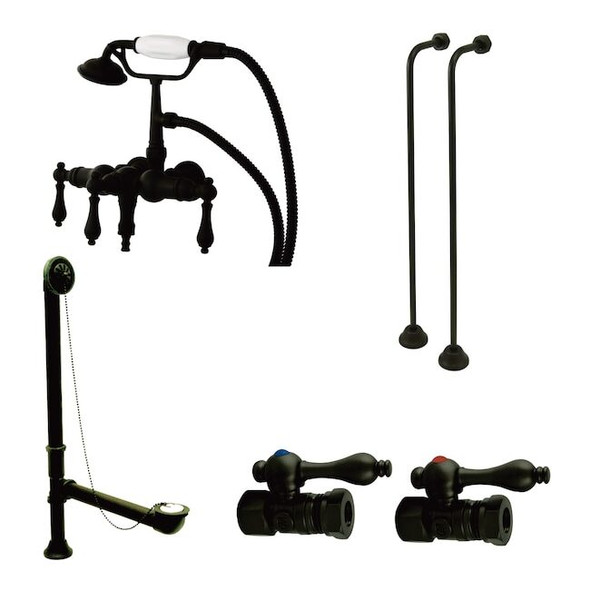 Clawfoot Tub Faucet Packages, Oil Rubbed Bronze, Tub Wall Mount