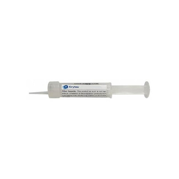Krytox Aerospace Lubricant, 1 oz., Syringe, PFPE, Colorless LAS143AC