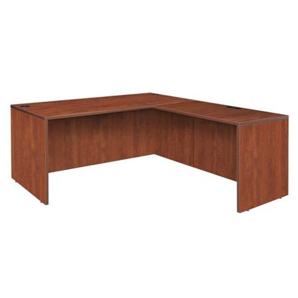 L Shaped Desk L-Desk Shell, 30" D X 29" H, 60" W X Melamine Laminate, Cherry