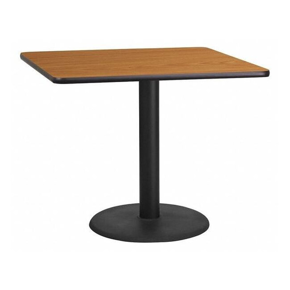 Square Natural Laminate Table, Laminate Top, Wood Grain