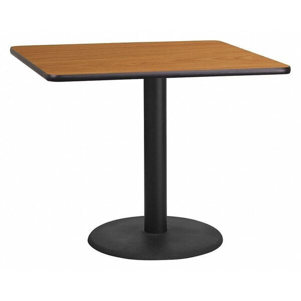 Square Natural Laminate Table, Laminate Top, Wood Grain
