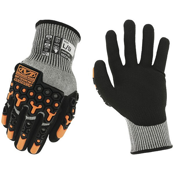 Mechanix Wear SpeedKnit M-PACT Knit Gloves, 7, Black S5CP-08-007