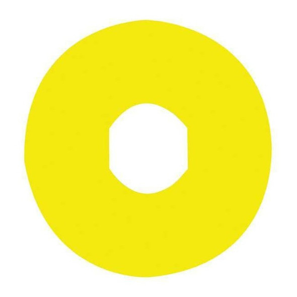 Schneider Electric Blank Legend Plate,Round,Yellow ZBY9101