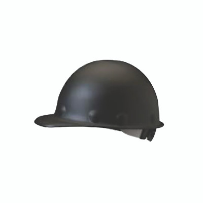Roughneck P2 Cap Style Hard Hat, 8 Point, Cap, Black