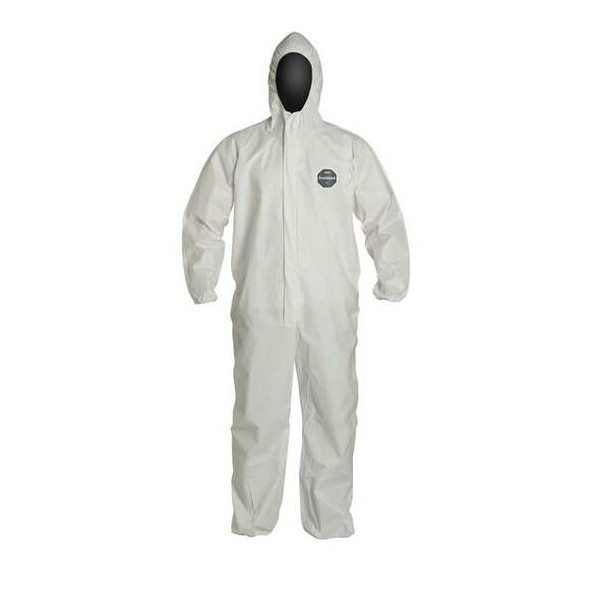 Dupont Hooded Disposable Coveralls, M, White, ProShield(R) 60 NG127SWHMD0025NP