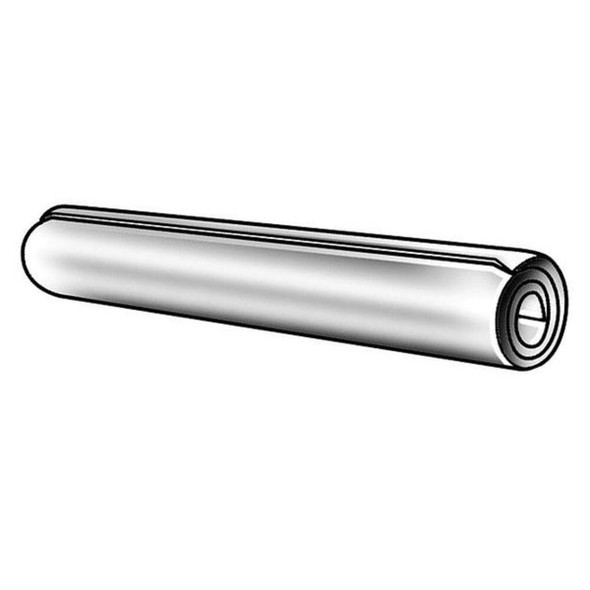 Coiled Spring Pin, 1-8 in Outside Dia, 1-4 in L, Steel, 100 PK  5EA96