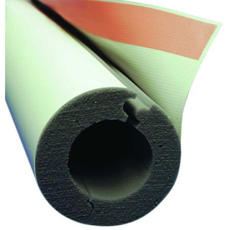 Pipe Insulation, 4 ft. L, Melamine Foam, 1 in Wall