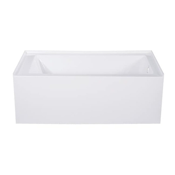 VTAP543022R 54" Acrylic Alcove Tub,w/, 54" L, 30" W, White, Acrylic, Right