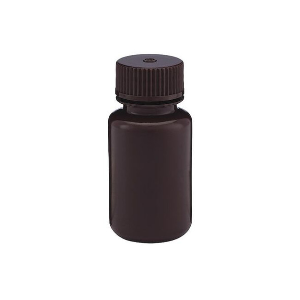 Globe Scientific Bottle, Amber Wide Mouth, Round, HDPE, 60mL,PK12 7010060AM