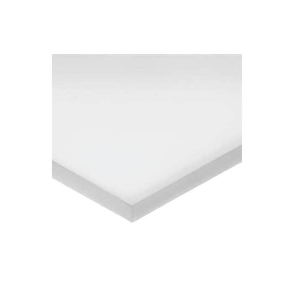 White UHMW Polyethylene Rectangle Stock 24" L x 1" W x 1" Thick