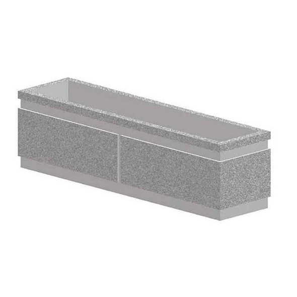 Petersen Manufacturing 18" x 72" Security Planter, Concrete P18X72