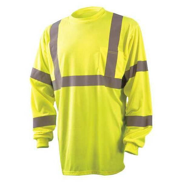Occunomix T-Shirt, 3, R, Polyester, Yellow, 5XL LUX-LSETP3B-Y5X