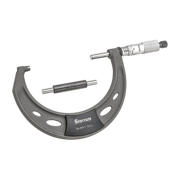 Starrett Outside Micrometer,3" to 4" Range T444.1XRL-4