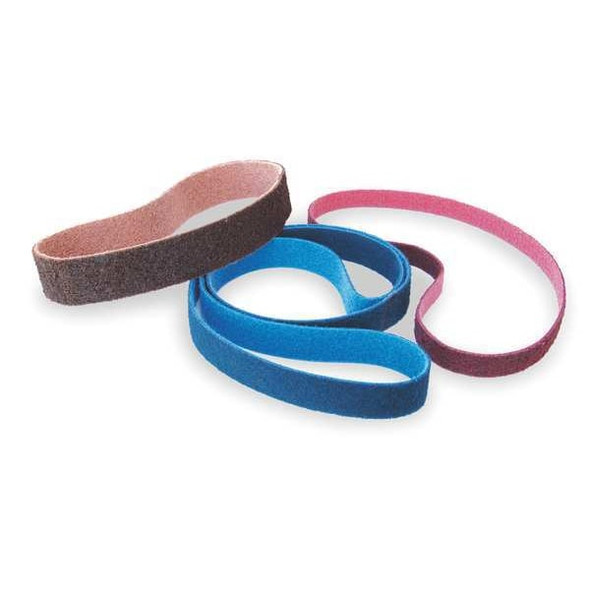 Sanding Belt, 3 in W, 21 in L, Non-Woven, Aluminum Oxide, Not Applicable Grit, Coarse, Z-WEB, Brown