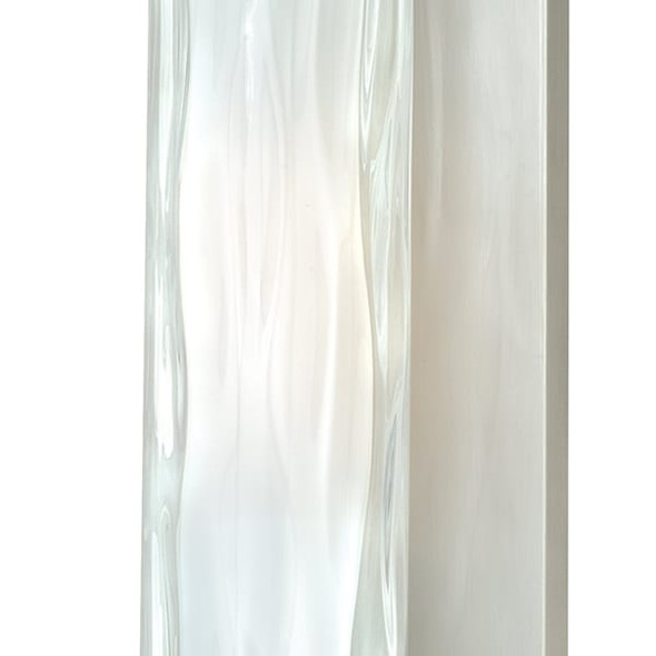 Vaxcel Vilo 1 Light Satin Nickel Cylinder Flush ADA Wall Sconce White Glass W0048