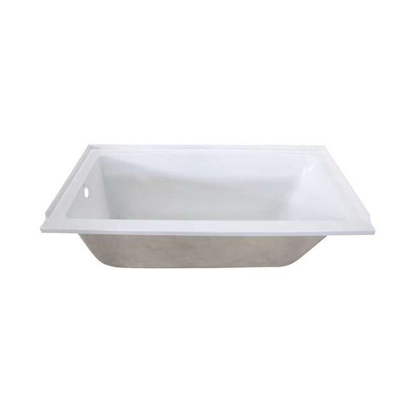 VTPN603020L 60" Acrylic Drop In Tub with, 60" L, 30" W, White, Acrylic, Left