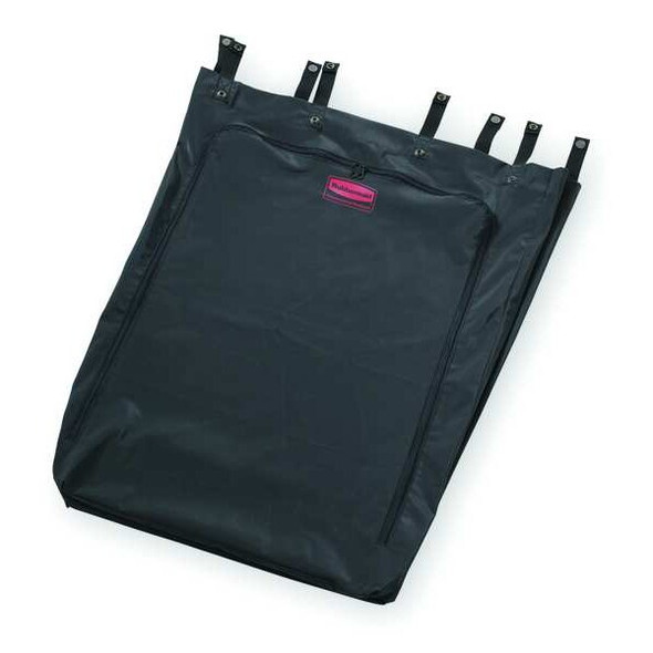 Rubbermaid Commercial Open Top, Vinyl, Hamper Bag, Black FG635000BLA