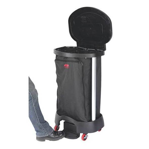 Rubbermaid Commercial Open Top, Vinyl, Hamper Bag, Black FG635000BLA